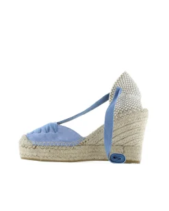 Mujer Vidorreta Sandalias Cuña|Campesina en serraje jeans Tilo 7