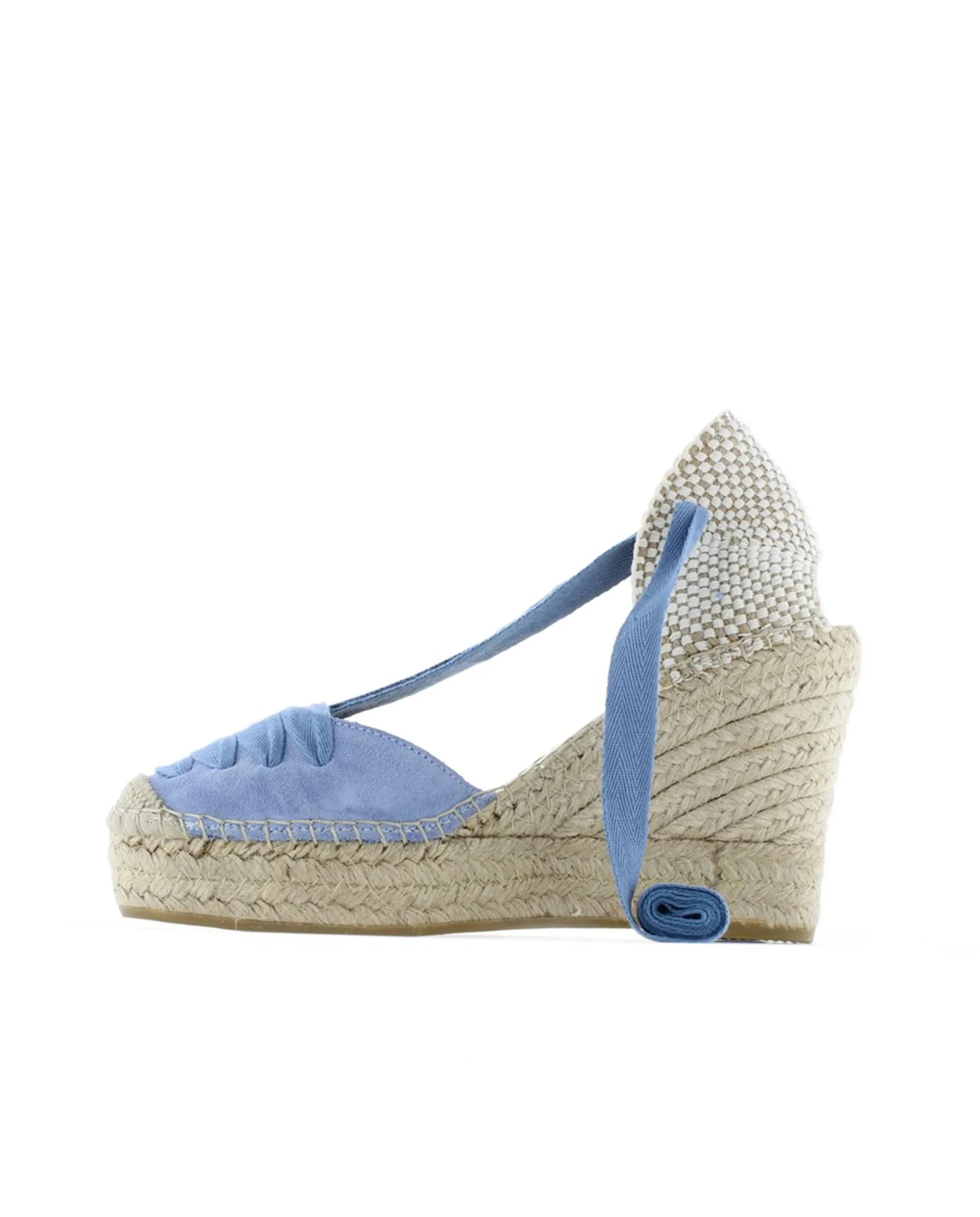 Mujer Vidorreta Sandalias Cuña|Campesina en serraje jeans Tilo 7