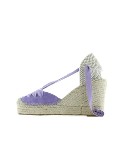 Mujer Vidorreta Sandalias Cuña|Campesina en serraje lavanda Matisse
