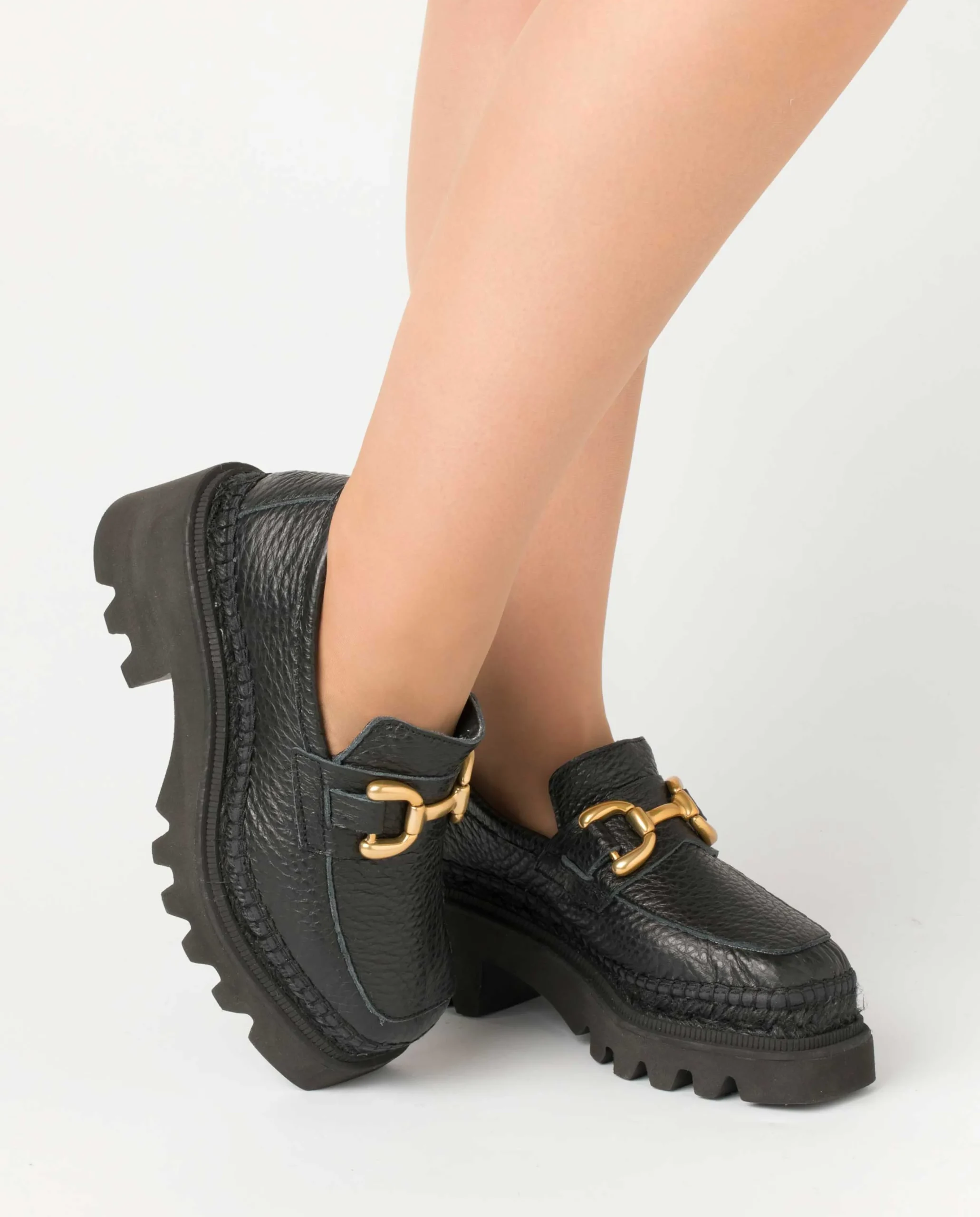 Vidorreta Outlet|Mocasin en Cocco negro León