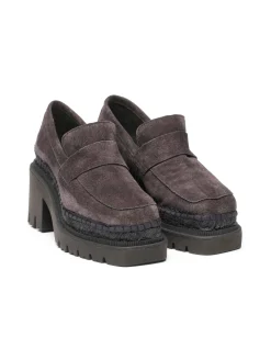 Vidorreta Outlet|Mocasín de tacón en cavallo gris Panteta