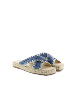 Mujer Vidorreta Sandalias Planas|Pinky cherry azul Miró