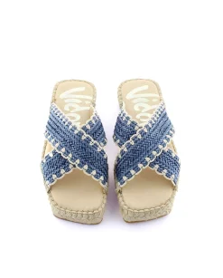 Mujer Vidorreta Sandalias Planas|Pinky cherry azul Miró