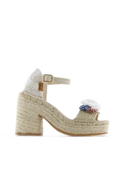 Mujer Vidorreta Sandalias Cuña|Sandalia abierta trenza natural jeans