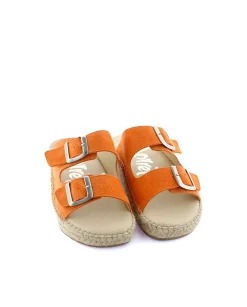 Mujer Vidorreta Sandalias Bio|Sandalia bio en serraje naranja Bahía