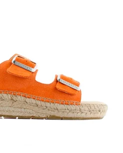 Mujer Vidorreta Sandalias Bio|Sandalia bio en serraje naranja Bahía