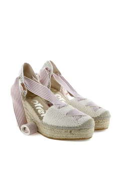 Mujer Vidorreta Sandalias Cuña|Sandalia cintas tejido x crudo Tilo 7