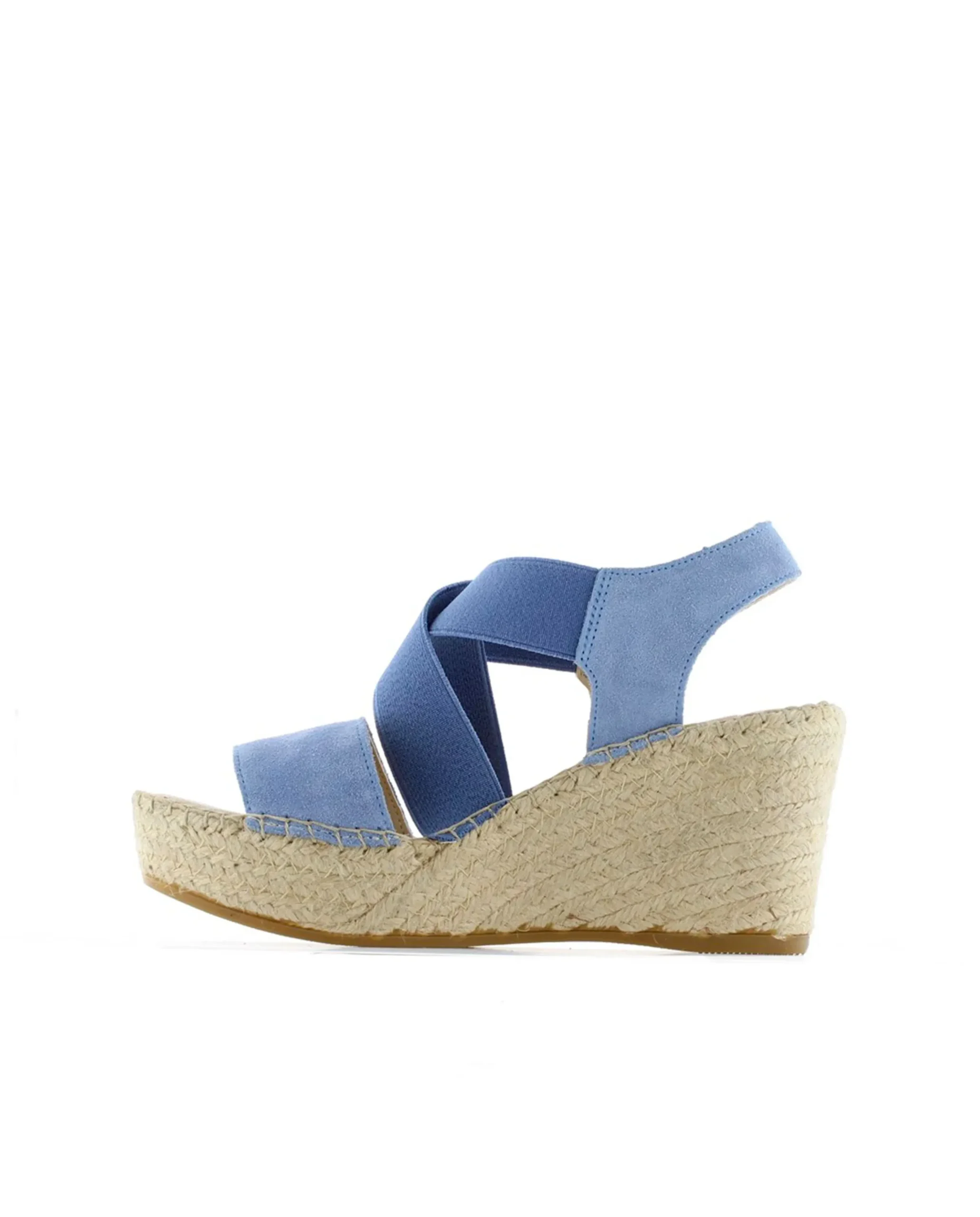 Mujer Vidorreta Sandalias Cuña|Sandalia elásticos en serraje jeans Dominica