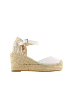Mujer Vidorreta Sandalias Cuña|Sandalia en napa blanco Tilo 5
