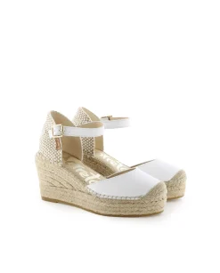 Mujer Vidorreta Sandalias Cuña|Sandalia en napa blanco Tilo 5