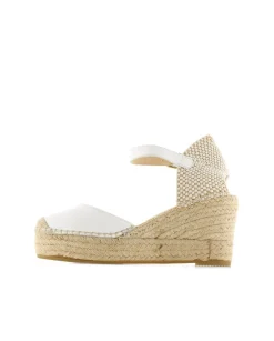 Mujer Vidorreta Sandalias Cuña|Sandalia en napa blanco Tilo 5
