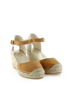 Mujer Vidorreta Sandalias Cuña|Sandalia en serraje cuero Clavel