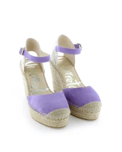 Mujer Vidorreta Sandalias Cuña|Sandalia en serraje lavanda Tilo 7