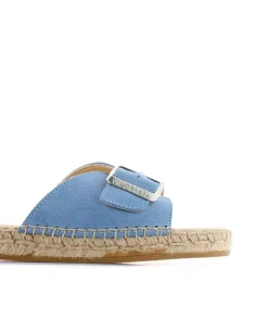 Mujer Vidorreta Sandalias Planas|Sandalias Bio|Sandalia hebilla en serraje jeans Malta
