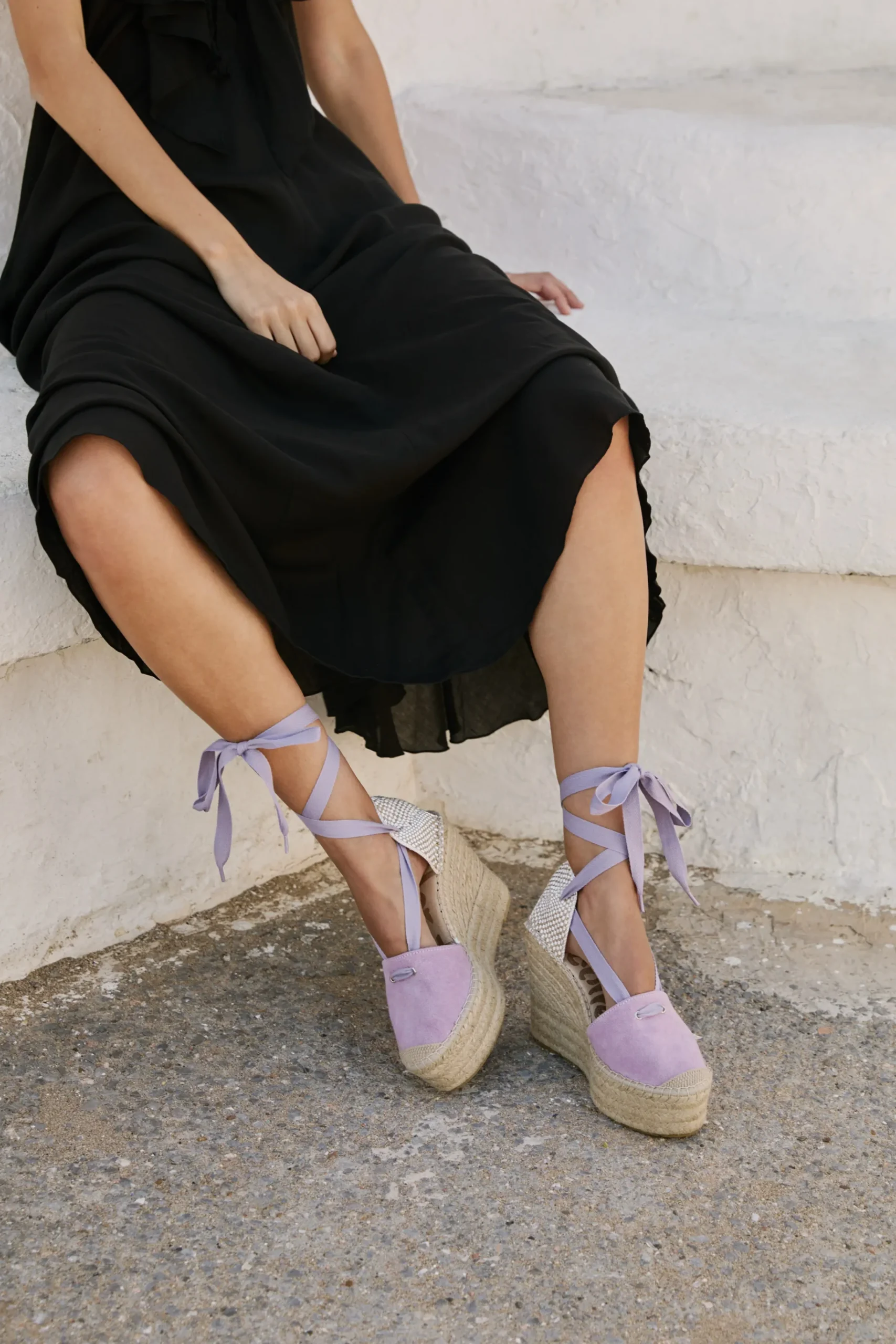 Mujer Vidorreta Sandalias Cuña|Sandalia lona eco malva Greco