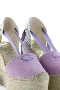 Mujer Vidorreta Sandalias Cuña|Sandalia lona eco malva Greco