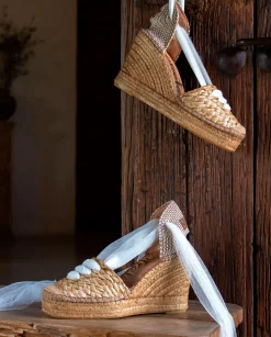 Vidorreta Outlet|Sandalia rafia blanco Matisse