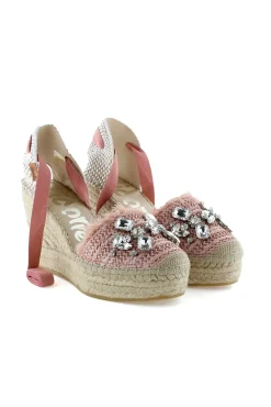 Mujer Vidorreta Sandalias Cuña|Sandalia rafia cristal maquillaje Tilo 7