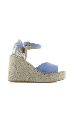 Mujer Vidorreta Sandalias Cuña|Sandalia serraje jeans Monet