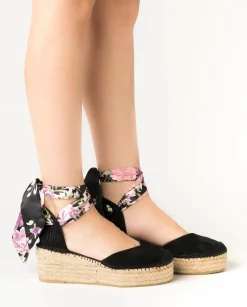 Vidorreta Outlet|Sandalia serraje negro Creta