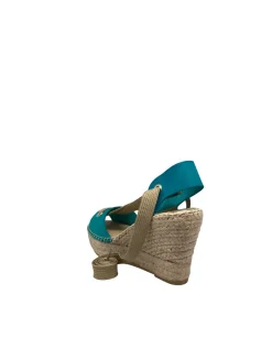 Vidorreta Outlet|Sandalia vaquetta turquesa Tilo 7