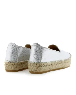 Mujer Vidorreta Slippers|Slippers|Slipper en napa metal plata Merce Doble