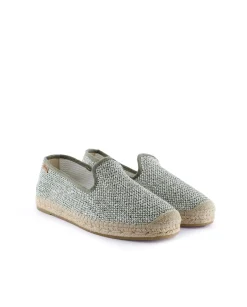 Mujer Vidorreta Slippers|Slippers|Slipper en rafia trenza verde Borneo