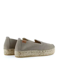 Mujer Vidorreta Slippers|Slippers|Slipper en serraje taupe Merce Doble