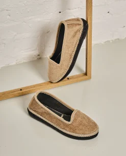 Mujer Vidorreta Slippers|Slippers|Slipper en terciopelo arena Pitiusa
