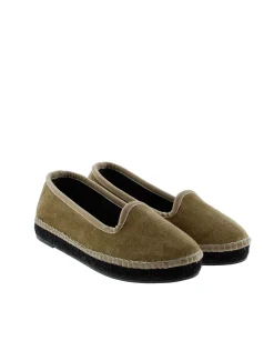 Mujer Vidorreta Slippers|Slippers|Slipper en terciopelo arena Pitiusa