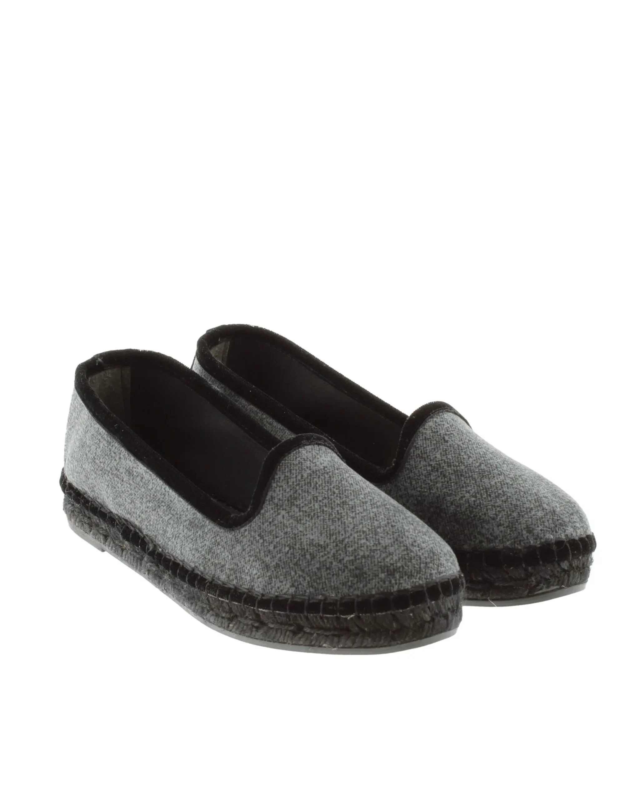 Mujer Vidorreta Slippers|Slippers|Slipper en terciopelo negro Pitiusa