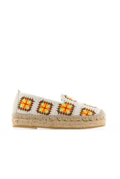 Mujer Vidorreta Plataformas|Slippers|Slippers crochet apricot Merce Doble