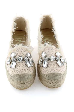 Mujer Vidorreta Plataformas|Slippers|Slippers rafia cristal crudo Merce Doble
