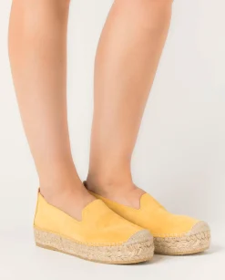 Vidorreta Outlet|Slippers serraje amarillo Merce Doble