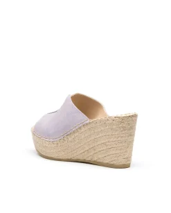 Vidorreta Outlet|Zueco serraje malva Dominica